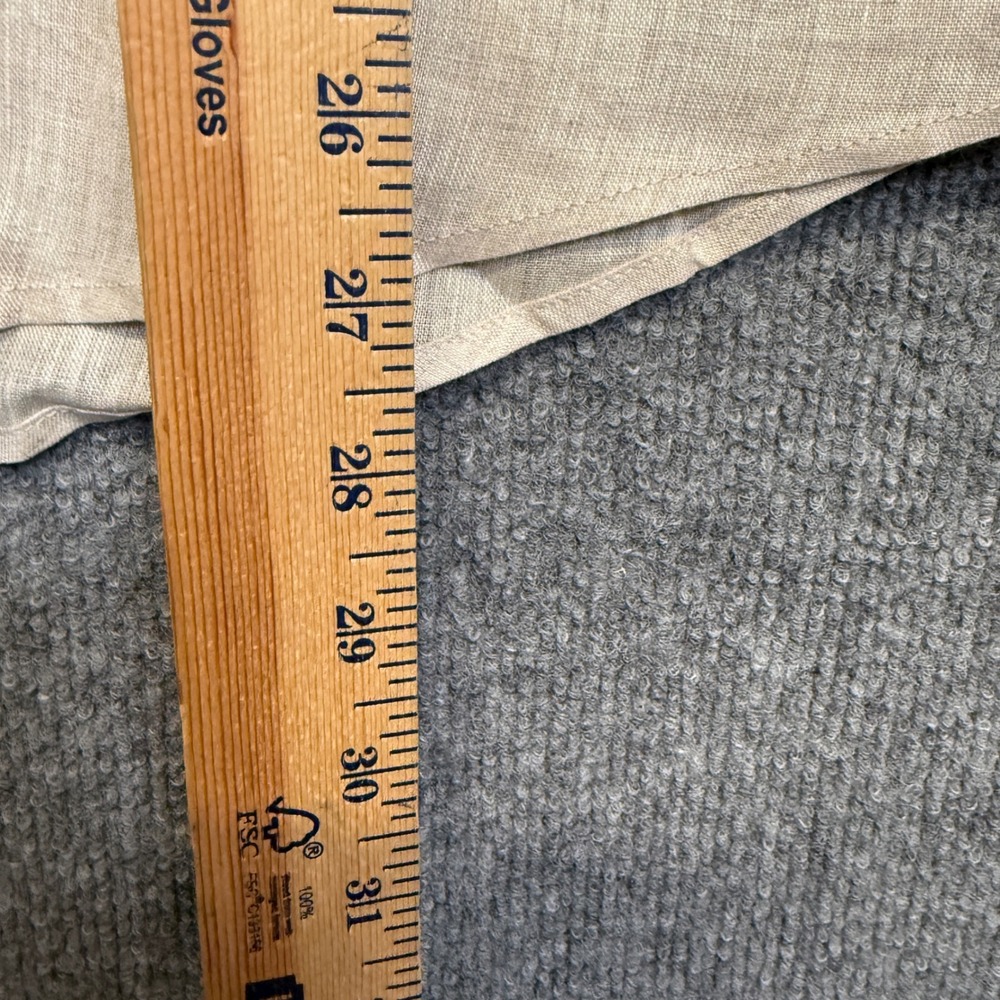 Boston Proper Size Large Shirt Cream Sleeveless Linen Buttons Collared Preppy - Picture 8 of 9
